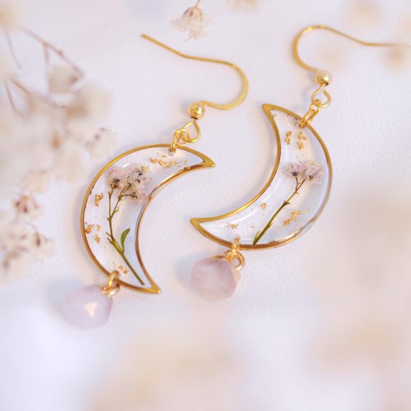 Viseči uhani Luna - Roževec