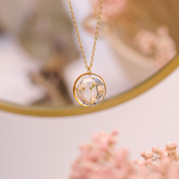 Verižica Krog - Baby's breath Mini